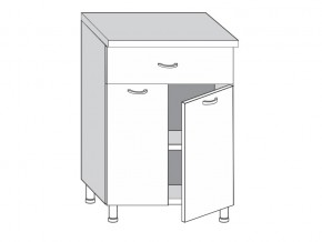 2.60.21 Шкаф-стол на 600мм с 1-м ящиком и 2-мя дверцами в Юрюзани - yuryuzan.mebel74.com | фото