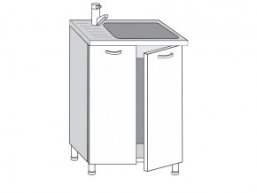 2.60.2мн Шкаф-стол на 600мм под накладную мойку с 2-мя дверцами в Юрюзани - yuryuzan.mebel74.com | фото