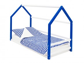Детская кровать-домик Монтессори Svogen сине-белый в Юрюзани - yuryuzan.mebel74.com | фото