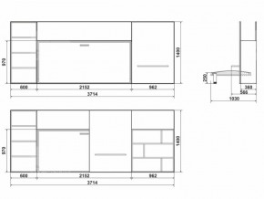 Детская стенка Компакт стандарт с кроватью Смарт 3 в Юрюзани - yuryuzan.mebel74.com | фото 3