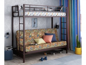 Двухъярусная кровать с диваном Мадлен Коричневая-марки в Юрюзани - yuryuzan.mebel74.com | фото 1
