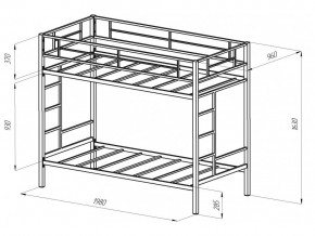 Двухъярусная кровать Севилья Черная в Юрюзани - yuryuzan.mebel74.com | фото 2