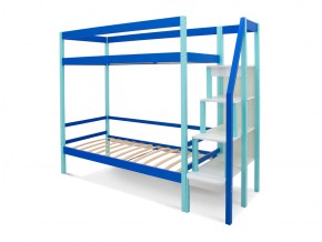 Двухъярусная кровать Svogen мятно-синий в Юрюзани - yuryuzan.mebel74.com | фото 2