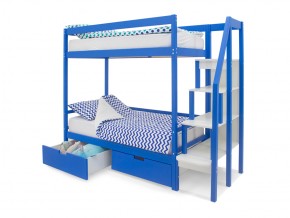 Двухъярусная кровать Svogen с ящиками синий в Юрюзани - yuryuzan.mebel74.com | фото 2