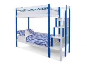 Двухъярусная кровать Svogen сине-белый в Юрюзани - yuryuzan.mebel74.com | фото