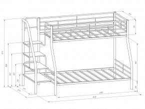 Двухъярусная кровать Толедо 1 ПЯ Серый-Венге в Юрюзани - yuryuzan.mebel74.com | фото 2