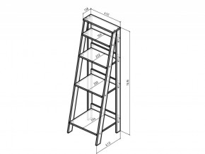 Этажерка Лофт белый в Юрюзани - yuryuzan.mebel74.com | фото 2