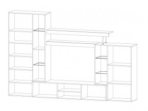 Гостиная Онтарио дуб крафт/белый в Юрюзани - yuryuzan.mebel74.com | фото 2