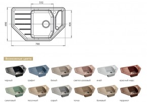 Каменная мойка GranFest Corner GF-C800E в Юрюзани - yuryuzan.mebel74.com | фото 2