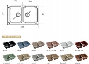 Каменная мойка GranFest Standart GF-S780K в Юрюзани - yuryuzan.mebel74.com | фото 2