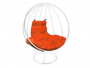 Кокон Круглый на подставке без ротанга оранжевая подушка в Юрюзани - yuryuzan.mebel74.com | фото 1