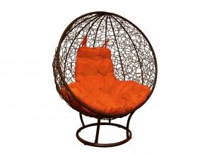 Кокон Круглый на подставке с ротангом оранжевая подушка в Юрюзани - yuryuzan.mebel74.com | фото