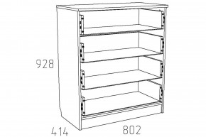 Комод Акварель НМ 013.71-01 М Капучино в Юрюзани - yuryuzan.mebel74.com | фото 2