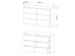 Комод Мори МК1200.6 Графит в Юрюзани - yuryuzan.mebel74.com | фото 2