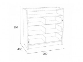 Комод Оттавия НМ 011.04 Антрацит в Юрюзани - yuryuzan.mebel74.com | фото 2