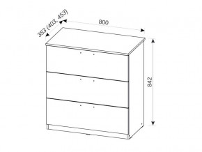 Комод с 3-мя ящиками 400 Эконика в Юрюзани - yuryuzan.mebel74.com | фото 2