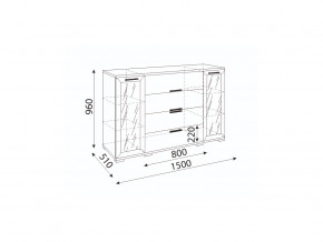 Комод витрина М11 Мармарис в Юрюзани - yuryuzan.mebel74.com | фото 2