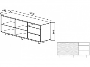 Комодино Moderno-1800 В-1 Ф4 в Юрюзани - yuryuzan.mebel74.com | фото 4