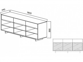 Комодино Moderno-1800 В-2 Ф3 в Юрюзани - yuryuzan.mebel74.com | фото 4