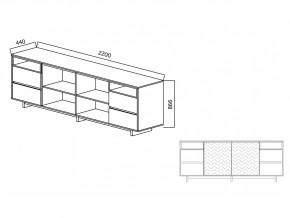 Комодино Moderno-2200 Ф1 в Юрюзани - yuryuzan.mebel74.com | фото 3