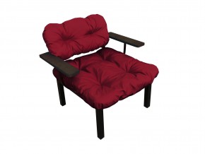 Кресло Дачное бордовая подушка в Юрюзани - yuryuzan.mebel74.com | фото