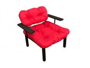 Кресло Дачное красная подушка в Юрюзани - yuryuzan.mebel74.com | фото