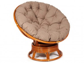 Кресло-качалка Papasan w 23/01 B с подушкой Cognac, экошерсть Коричневый в Юрюзани - yuryuzan.mebel74.com | фото