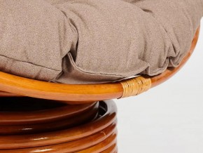 Кресло-качалка Papasan w 23/01 B с подушкой Cognac, экошерсть Коричневый в Юрюзани - yuryuzan.mebel74.com | фото 2