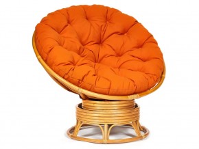Кресло-качалка Papasan w 23/01 B с подушкой Honey, ткань Оранжевый в Юрюзани - yuryuzan.mebel74.com | фото