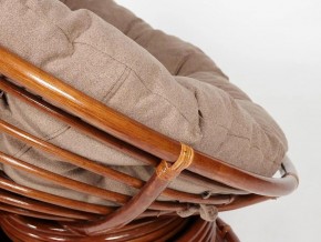 Кресло-качалка Papasan w 23/01 B с подушкой Pecan, экошерсть Коричневый в Юрюзани - yuryuzan.mebel74.com | фото 3