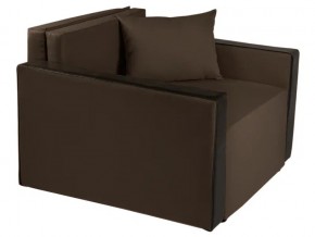 Кресло-кровать Милена с подлокотниками рогожка chocolate в Юрюзани - yuryuzan.mebel74.com | фото