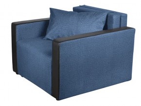 Кресло-кровать Милена с подлокотниками велюр синий в Юрюзани - yuryuzan.mebel74.com | фото