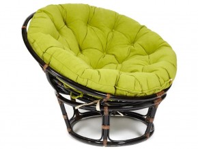 Кресло Papasan 23/01 W с подушкой Antique brown, флок Олива в Юрюзани - yuryuzan.mebel74.com | фото