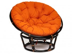 Кресло Papasan 23/01 W с подушкой Antique brown, ткань Оранжевый в Юрюзани - yuryuzan.mebel74.com | фото