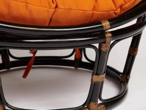 Кресло Papasan 23/01 W с подушкой Antique brown, ткань Оранжевый в Юрюзани - yuryuzan.mebel74.com | фото 3