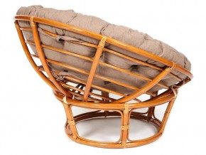 Кресло Papasan 23/01 W с подушкой Cognac, экошерсть Коричневый в Юрюзани - yuryuzan.mebel74.com | фото 2