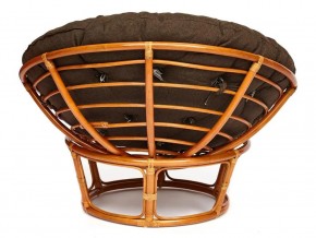 Кресло Papasan 23/01 W с подушкой Cognac, ткань Коричневый в Юрюзани - yuryuzan.mebel74.com | фото 2