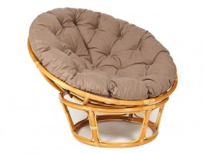 Кресло Papasan 23/01 W с подушкой Honey, экошерсть Коричневый в Юрюзани - yuryuzan.mebel74.com | фото