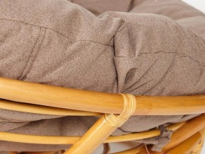 Кресло Papasan 23/01 W с подушкой Honey, экошерсть Коричневый в Юрюзани - yuryuzan.mebel74.com | фото 3