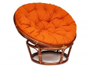 Кресло Papasan 23/01 W с подушкой Pecan, ткань Оранжевый в Юрюзани - yuryuzan.mebel74.com | фото