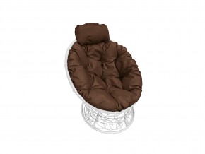 Кресло Папасан мини с ротангом коричневая подушка в Юрюзани - yuryuzan.mebel74.com | фото