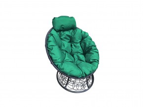 Кресло Папасан мини с ротангом зелёная подушка в Юрюзани - yuryuzan.mebel74.com | фото