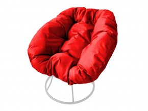Кресло Пончик без ротанга красная подушка в Юрюзани - yuryuzan.mebel74.com | фото