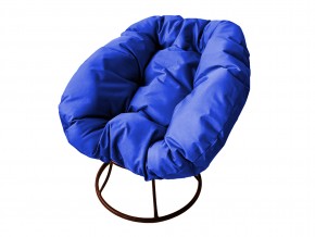 Кресло Пончик без ротанга синяя подушка в Юрюзани - yuryuzan.mebel74.com | фото