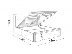 Кровать 1600 подъемная с мягкой частью Глэдис М32 в Юрюзани - yuryuzan.mebel74.com | фото 2