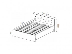 Кровать Анита 1400х2000 с ортопедическим основанием в Юрюзани - yuryuzan.mebel74.com | фото 2