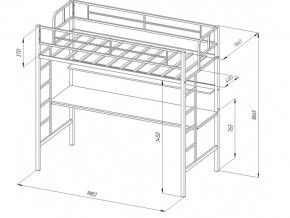 Кровать чердак Севилья 1 Черная в Юрюзани - yuryuzan.mebel74.com | фото 2