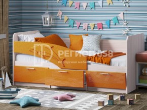 Кровать Дельфин МДФ 1600 Оранжевый металлик в Юрюзани - yuryuzan.mebel74.com | фото 1