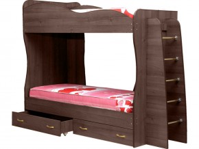 Кровать детская двухъярусная Юниор 1 шимо темный в Юрюзани - yuryuzan.mebel74.com | фото