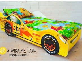 Кровать детская машина Тачка Желтая в Юрюзани - yuryuzan.mebel74.com | фото